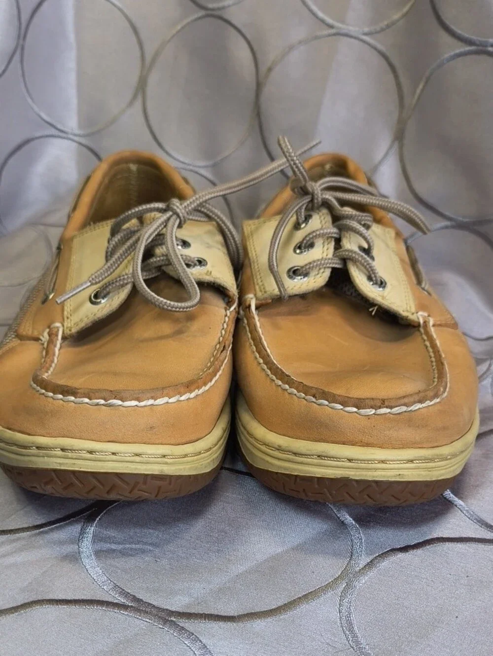 Sperry Men’s Light Tan Leather Boat Shoe AB